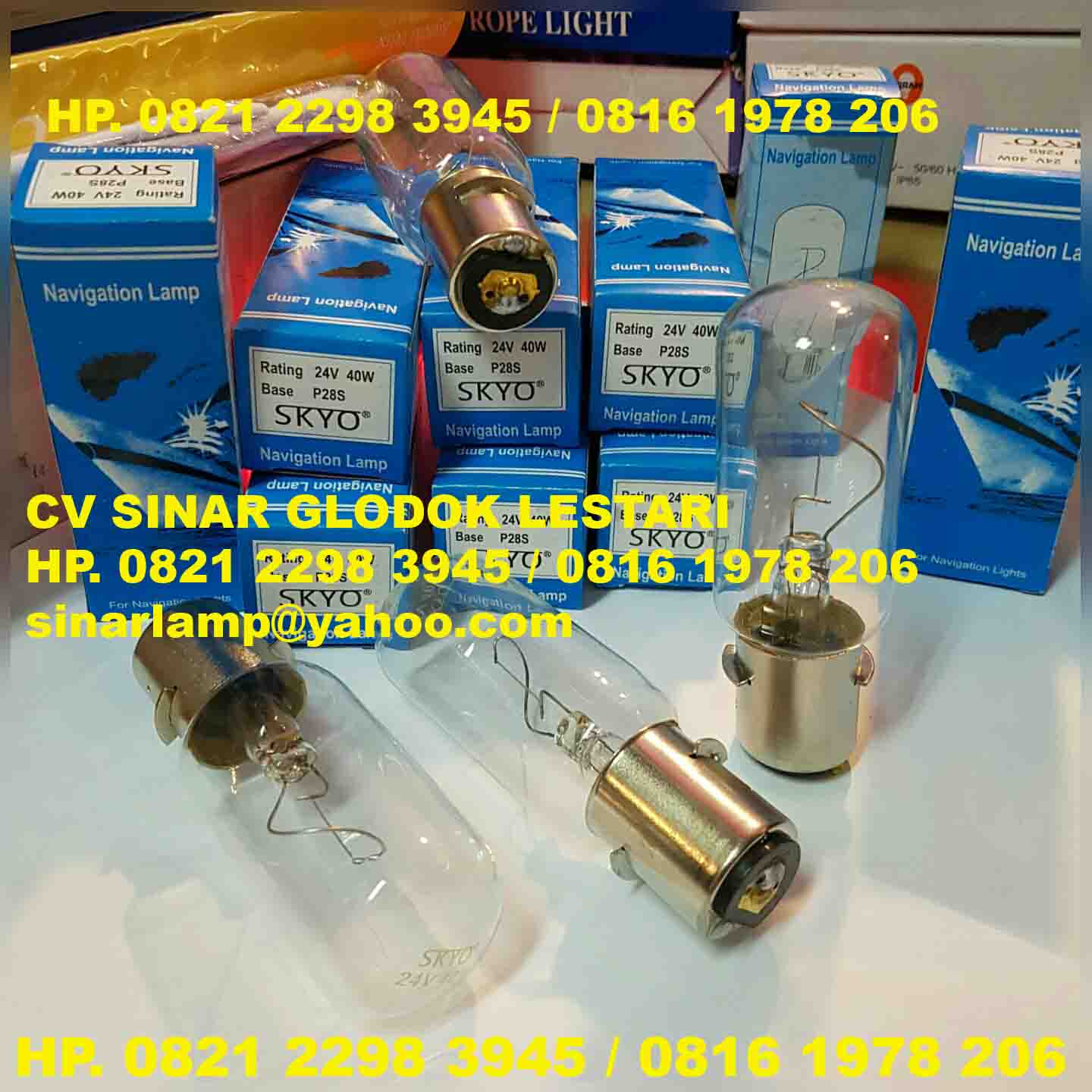 Lampu Navigasi Kapal P28S 24V 40W